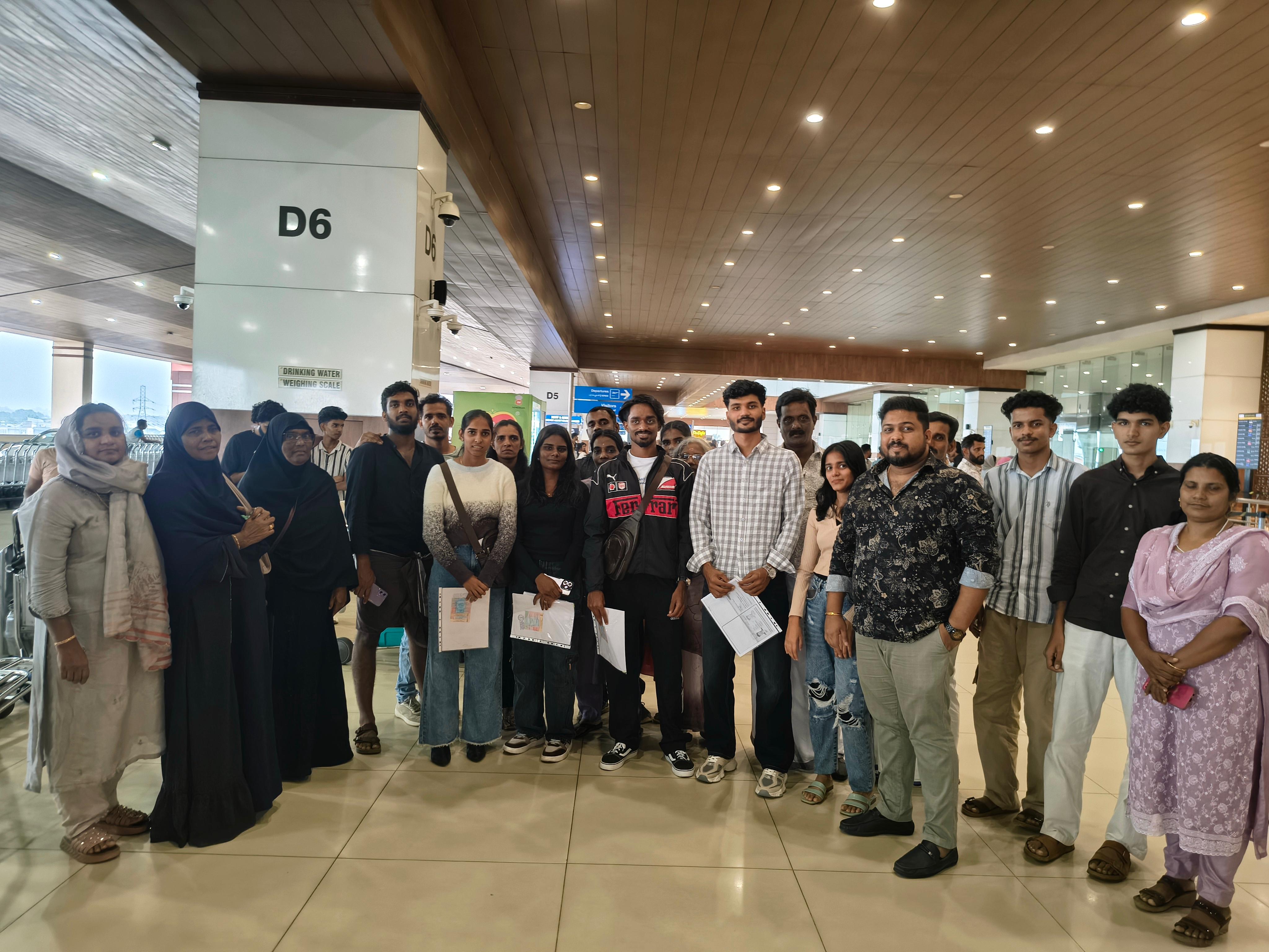 September 2025 batch — students & families before flying to Georgia