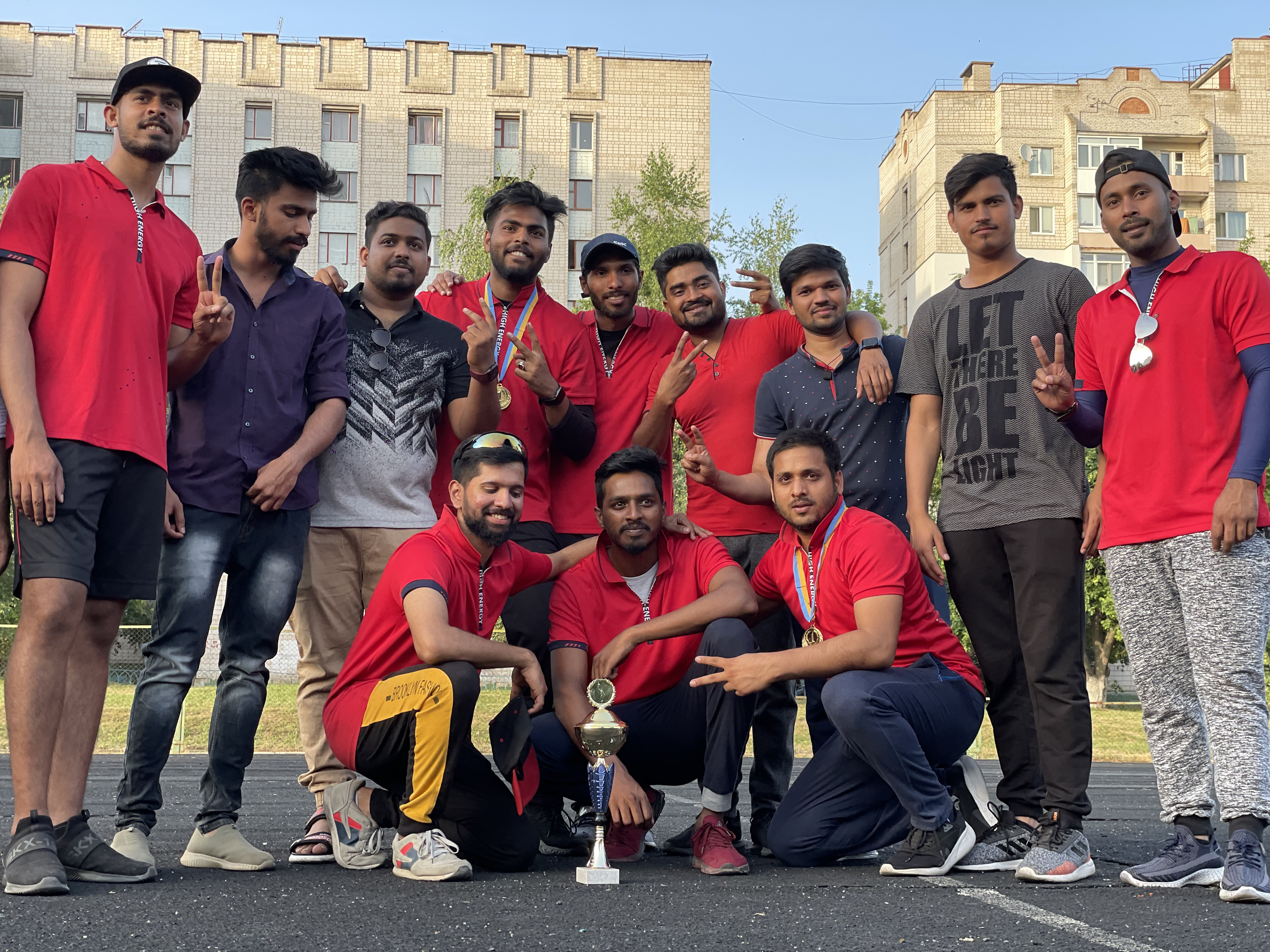 Champions! Cricket tournament trophy moment