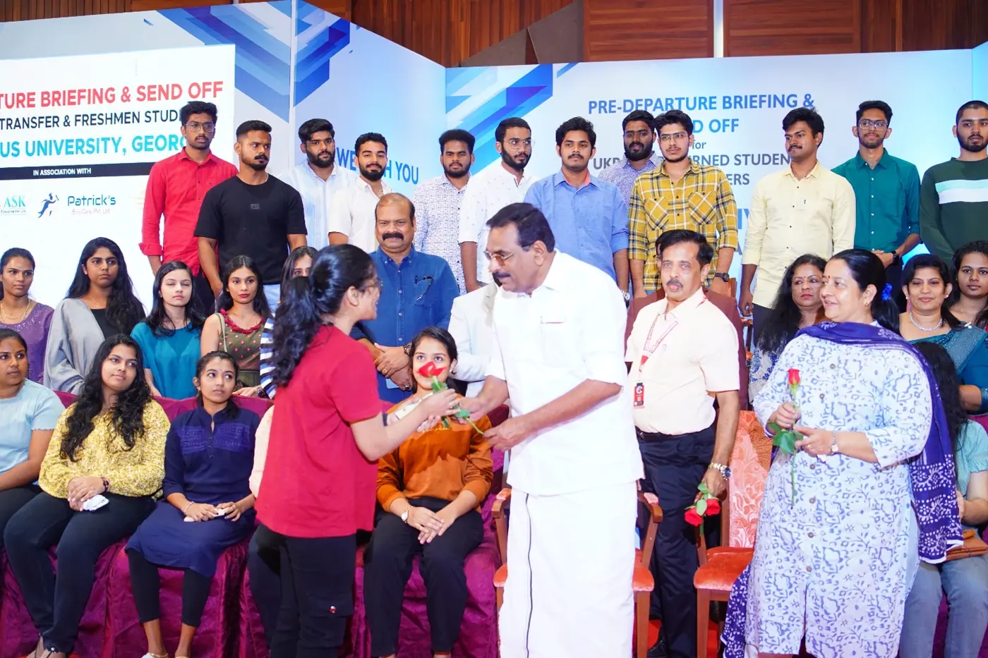 Roses, blessings & sendoff — 2022 batch for Caucasus University, Georgia